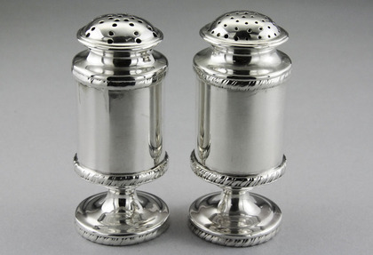 Indian Colonial Silver Salt and Pepper Castors (pair)